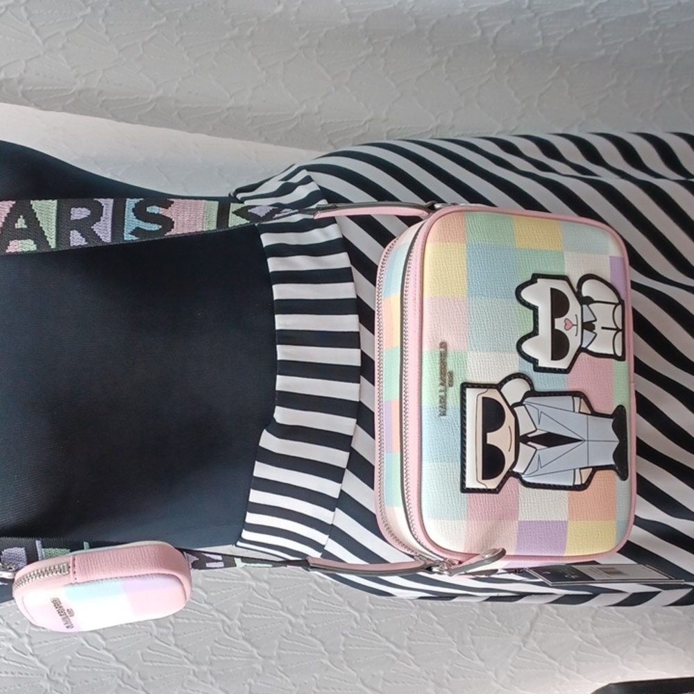 Karl Lagerfeld Blush Combo Camera Bag NWT - Picture 5 of 10